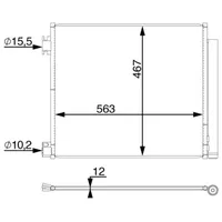 Mahle Kondensator, Klimaanlage ohne Dichtung für RENAULT NISSAN 921004BE0A