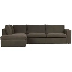 Ecksofa Freddie, Links, Dunkelbraun