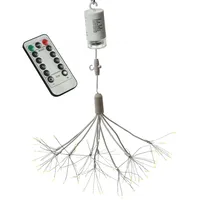 MARELIDA LED Feuerwerk Leuchte hängender Polarstern Pusteblume Firework weißer Hängestern mit Fernbedienung