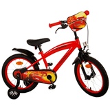 TPFSports Disney Cars Kinderfahrrad - Jungen - 16 Zoll - Rücktritt + Handbremse - Rot