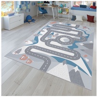 Kinderteppich Kinderteppich Spielteppich Für Kinderzimmer Straßen-Motiv, TT Home, rund, Höhe: 4 mm beige rund - Ø 160 cm x 4 mm