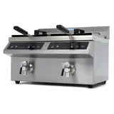 MAXIMA Gastro Fritteuse - 2 x 8 l - 2 Körbe - mit Ablasshahn - Induktion