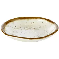 APS Teller STONE ART Ø 15,5 cm creme/braun