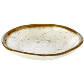 APS Teller STONE ART Ø 15,5 cm creme/braun