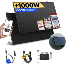 solakon Balkonkraftwerk onBasic 1000W 5 m Kabel + Dachhalterung Paarmontage