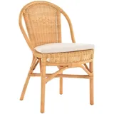 Krines Home Küchenstuhl Esszimmerstuhl Klassik Korb Esszimmer Stuhl Korbstuhl Natur Rattan, Küchenstuhl gelb