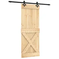 vidaXL Schiebetür rechts 80 x 210 cm Braun/Schwarz