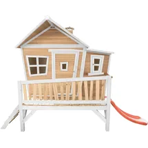 Axi Spielhaus Emma Braun mit Roter Rutsche