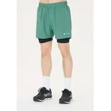 Virtus Shorts "Zayne", Herren, Gr. S, US-Größen, grün, meliert, 95% Polyester, 5% Elasthan, unifarben, kurz, Hosen Shorts, mit 4-Wege-Stretch und Innenhose