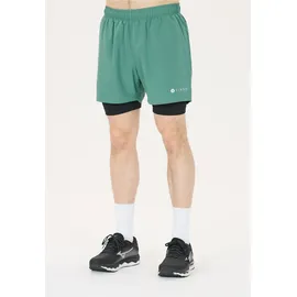 Virtus Shorts "Zayne", Herren, Gr. S, US-Größen, grün, meliert, 95% Polyester, 5% Elasthan, unifarben, kurz, Hosen Shorts, mit 4-Wege-Stretch und Innenhose