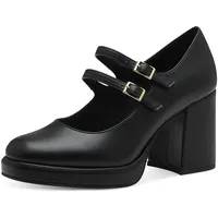 Marco Tozzi Damen Pumps mit Riemen mit Plateausohle Vegan, Schwarz (Schwarz), 40 EU