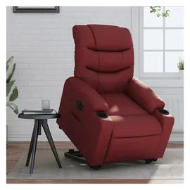 vidaXL Relaxsessel mit Aufstehhilfe Elektrisch Kunstleder 93 x 99,5 x 0 cm Weinrot