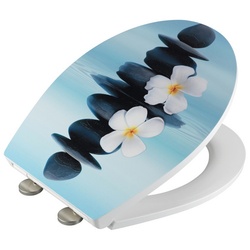 WENKO WC-Sitz »Relief«, Breite: 365 mm, oval, Thermoplast - bunt