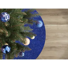 Primaflor Weihnachtsbaum Unterlage Glimmer Rund - Blau, - Ø 50cm