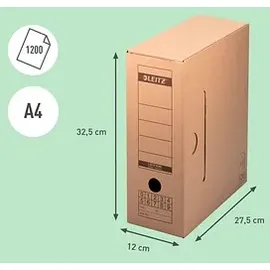 Leitz Archivboxen braun 12,0 x 32,5 x 27,5 cm, 10 St.