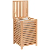 vidaXL Wäschekorb 45x45x65 cm Massivholz Nussbaum