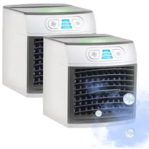 Sichler Haushaltsgeräte 2er-Set 2in1-Tisch-Luftkühler und -Luftbefeuchter LW-110