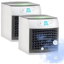 Sichler Haushaltsgeräte 2er-Set 2in1-Tisch-Luftkühler und -Luftbefeuchter LW-110