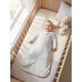 TupTam Sommerschlafsack Kleine Kinder" Gr. 62, grau Streifenmuster grau), Schlafsäcke, Baby, L: 68cm, Obermaterial: 100% Baumwolle, CO., L:68cm