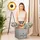 Relaxdays Sitzhocker mit Stauraum, 2 Schubladen, Griffe, modern, faltbar, gepolstert, Hocker HBT: 39 x 37 x 37 cm, grau