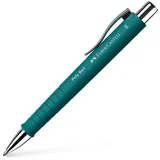 Faber-Castell Druckkugelschreiber Poly Ball XB, emerald grün, 1 Stück, mit auswechselbarer Mine, dokumentenecht