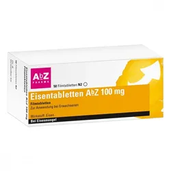 Eisentabletten AbZ 100mg zum Ausgleich eines Eisenmangels