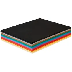 Clairefontaine Zeichenpapier Tulipe 25x32,5 cm 160g, 250 Blatt, 10 Farben sortiert - Sortierung 975157C