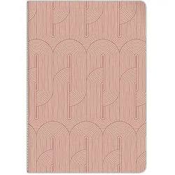 Clairefontaine 10x Terracotta, Notizheft mit Fadenbindung A4 21x29,7 cm, 48 Blatt liniert mit Rand, sortiert - 116064C