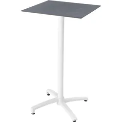 Oviala Business Set Stehtisch Laminat Schiefer und 2 Stühle Türkisblau