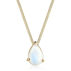 Elli Silberkette »Halskette Tropfen Mondstein Edelstein 925 Silber« Elli Gold 55