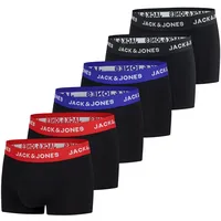 JACK & JONES Boxershorts Herren 6er Pack Basic Trunks Pack 3 XL