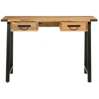 VidaXL Schreibtisch 105x55x70 cm Massivholz Mango Eisen / Braun