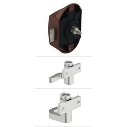 Häfele Drehstangenschloss, Push-Lock, 25mm, einseitig bedienbar, ohne Schnappr., braun