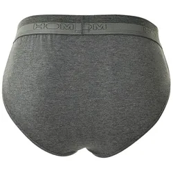 HOM Herren Slips, Vorteilspack - Mini Briefs HO1, Unterhose, Baumwoll-Modal, einfarbig Grau M 3 Slips
