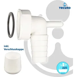 tecuro 90° Geräteanschlusstülle mit Kondensatanschluss Siphon