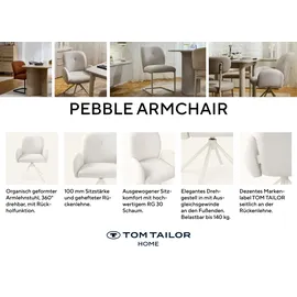Tom Tailor Armlehnstuhl PEBBLE ARMCHAIR Stoff beige 2er Set