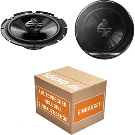 JUST SOUND best choice for caraudio Lautsprecher Boxen Pioneer TS-G1730F - 16,5cm 3-Wege Koax Paar PKW 300WATT Koaxiallautsprecher Auto Einbausatz - Einbauset passend für VW Golf 4 -...