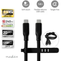 Nedis CCGB64810BK10 - USB C USB C, USB 3.2 Gen 2 (3.1 Gen 2) 20 Gbit/s, Sc