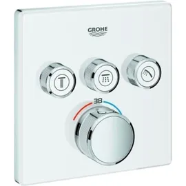 Grohe Grohtherm SmartControl Thermostat mit 3 Absperrventilen, Wandrosette moon white,