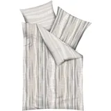 KAEPPEL Curvy Gestreift Silber/Grau 135 x 200 cm + 80 x 80 cm