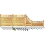 Konifera Sichtschutzelement 5,85 m x 180 cm Grün/Massivholz