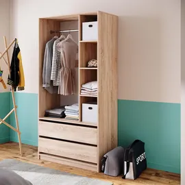 Vicco Kleiderschrank Elmo 100 x 200 x 50 cm Braun