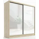 a&j möbelland Schwebetürenschrank Ivar 200 x 215 x 59,5 cm Braun