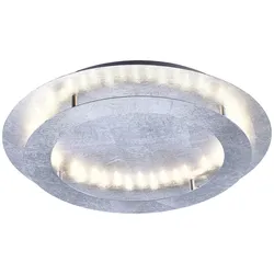 LED Deckenleuchte, rund, Blattsilber, indirekte Beleuchtung, warmweiß