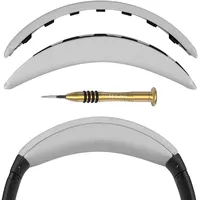 Geekria Kopfband-Pad, kompatibel mit Bose QuietComfort Wireless, QuietComfort 35 ii Gaming, QC35 II, QC35, QC25 Kopfhörer-Ersatzband, Headset-Kopfkissen, Reparaturteil (hellgrau)