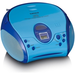 Lenco SCD-24BU kids – Tragbares FM-Radio mit CD-Player – Kopfhöreranschluß – Blau