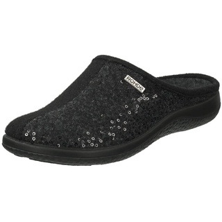 ROHDE 6550 Bari Schuhe Damen Hausschuhe Pantoffeln Softfilz Weite G, Größe:39 EU, Farbe:Grau
