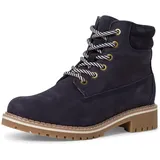 TAMARIS Damen Schnürstiefel, Frauen Stiefel,Wechselfußbett,DUOtex,wasserabweisend,warm gefüttert,Winterstiefel,Winterschuhe,Navy,37 EU