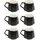 Intirilife Teetasse 0,35 l Schwarz 6 St.