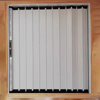Jievmrs Falttür Kleine Falttür mit Sichtschutz, Aluminium-Außentrennwand für Schränke, Teleskopschiebetür für Lagerräume(39x44in(100x112cm))